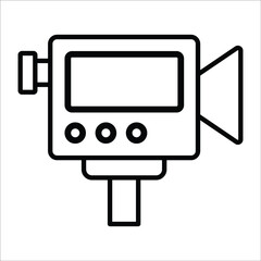 video camera line icon modern illustration