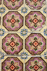 Colorful and traditional tiles of Lisbon