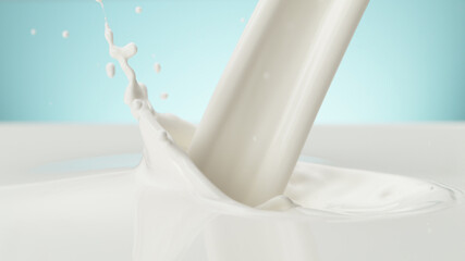 Splash of milk in closeup