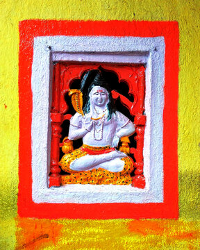 Psychedelic Shiva wall painting