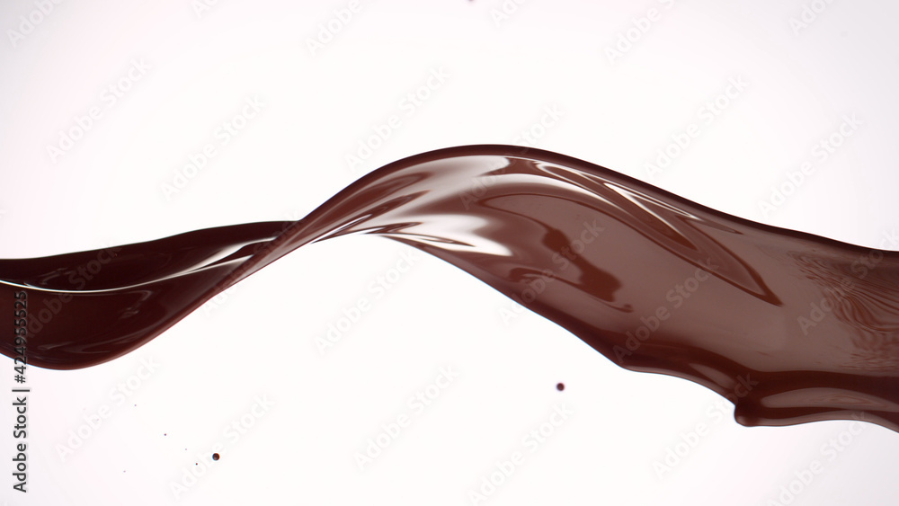 Canvas Prints chocolate splash wavy shape