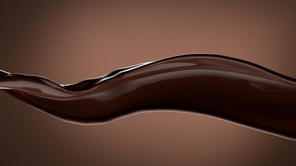 chocolate splash wavy shape