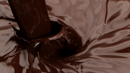 Hot chocolate pouring