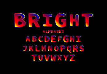 Bright. Creative high detail font