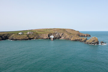 Aerial photograph of Padstow Lifeboat Station, near Padstow, Cornwall, England.