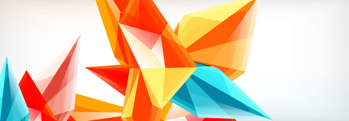 Vector 3d triangles and pyramids abstract background for business or technology presentations, internet posters or web brochure covers