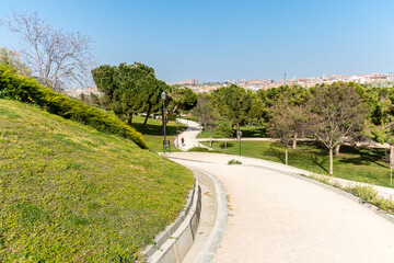 Fototapeta premium Madrid Enrique Tierno Galvan park, where the planetarium is located