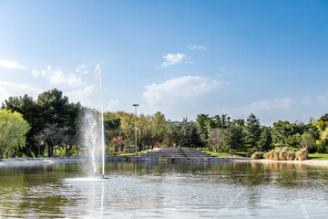 Fototapeta premium Madrid Enrique Tierno Galvan park, where the planetarium is located