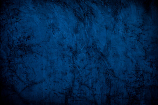 Abstract dark blue ocean concrete wall texture background. Polished concrete floor grunge surface.
