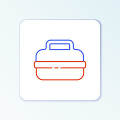 Line Cooking pot icon isolated on white background. Boil or stew food symbol. Colorful outline concept. Vector