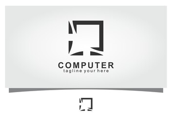 computer symbol vector logo