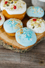 Easter cakes on a stand, Easter holiday