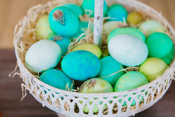 Easter eggs of different colors