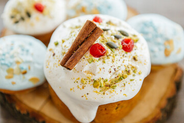 Easter cakes on a stand, Easter holiday