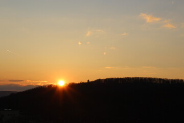 Obraz premium sunset in the mountains