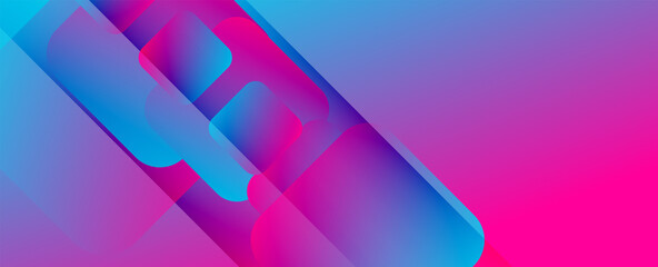 Square shapes composition geometric abstract background. 3D shadow effects and fluid gradients. Modern overlapping forms