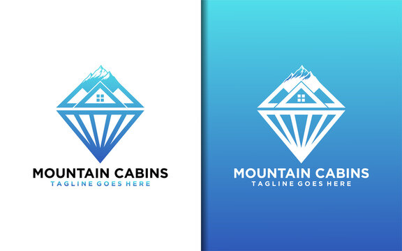 Mountain Diamond logo design illustration