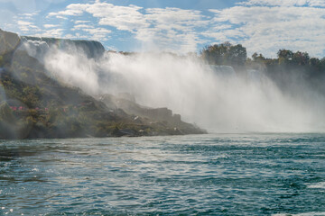 Shining cloud above the American Falls, a part of Niagara Falls
