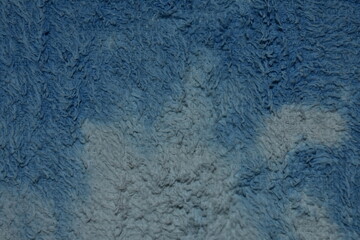 Blue texture of plush fabric
