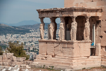 Obraz premium Mesmerizing view of a beautiful Parthenon temple on the Acropolis of Athens, Greece