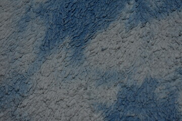 Blue texture of plush fabric