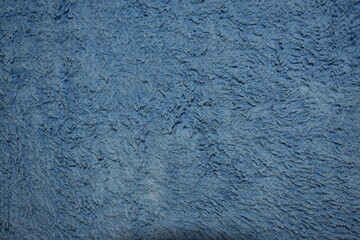 Blue texture of plush fabric