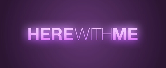 Here with me con sfondo colorato