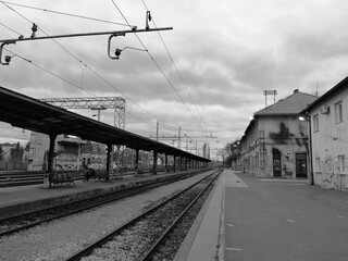 Railroad station in Zagreb, Croatia, March 12, 2020.