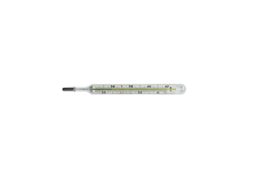 Mercury thermometer, isolated on a white background