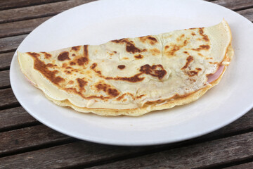ham and cheese creppe as snack