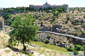 Beautiful view of Toledo and the Tagus River, Spain