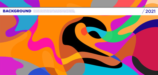 Fototapeta premium Vector colorful liquid abstract background pattern