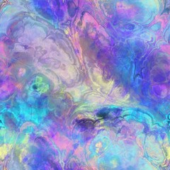 Seamless iridescent rainbow light pattern for print. High quality illustration. Swirly mix of pastel colors resembling holographic foil. Fantasy spectrum mermaid fantastical pattern for print. © NinjaCodeArtist