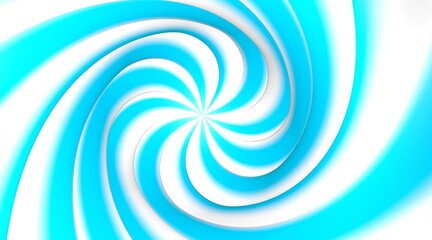 Swirling background in the form of a spiral in blue and white. 3D rendering. Festive caramel background. Abstract background for bright design.