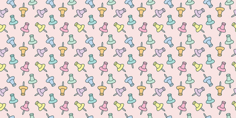 Colorful paper pins seamless repeat pattern background