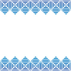 Fototapeta premium Abstract seamless pattern made with lines and shapes, copy space for text, blue background, design for wallpaper, background fills, card, banners