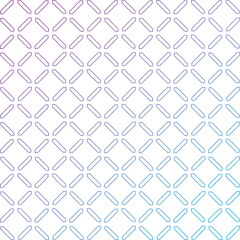 Simple seamless pattern made with lines, X cross geometric pattern, shapes with blue and purple gradient, white background