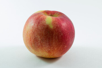 Red ripe apple close-up, subject shooting.
