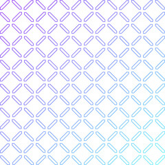 Simple seamless pattern made with lines, X cross geometric pattern, shapes with blue and purple gradient, white background