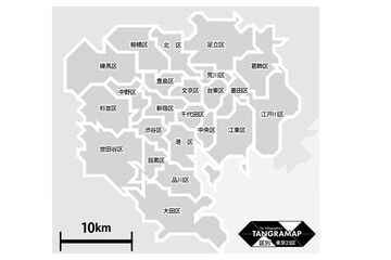 Obraz premium 23ku tokyo map dot