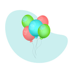 colorful balloons, congratulations on any holiday