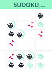 Sudoku for kids. Educational game for children.