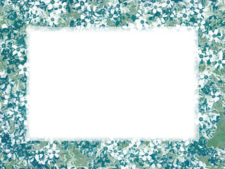 レトロフラワー　グリーン　コピースペース