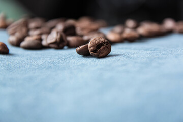 Fresh roasted coffee beans, closeup