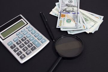 Fototapeta premium money with calculator