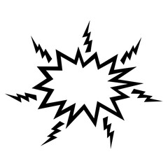 Electric explosion cloud, vector icon