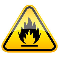 Fire warning vector sign