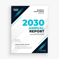 modern business annual report flyer template design