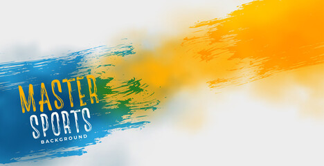 sports background with grunge and colors smoke © starlineart