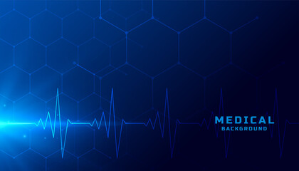 medical healthcare background with heart beat lines